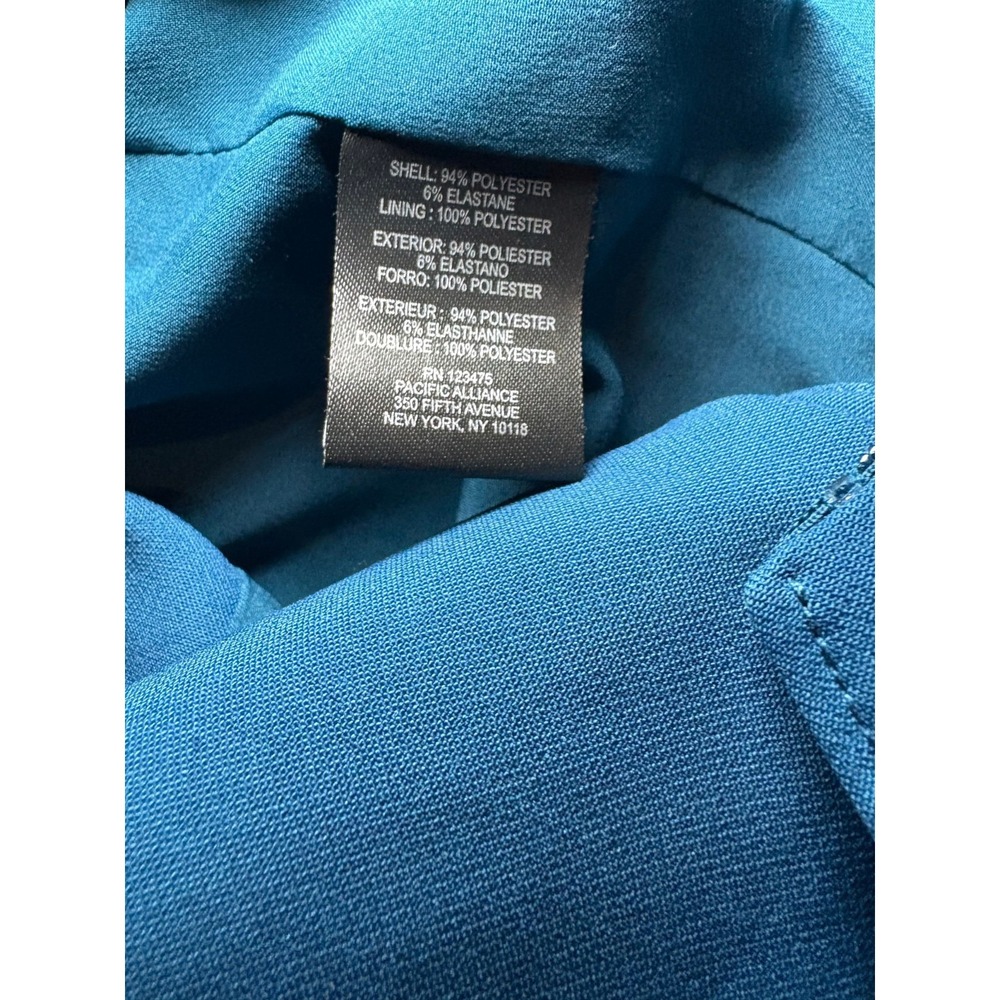 TAHARI ARTHUR‎ S LEVINE size 10 BLUE CROP WIDE LEG SLEEVELESS JUMPSUIT - Picture 7 of 8